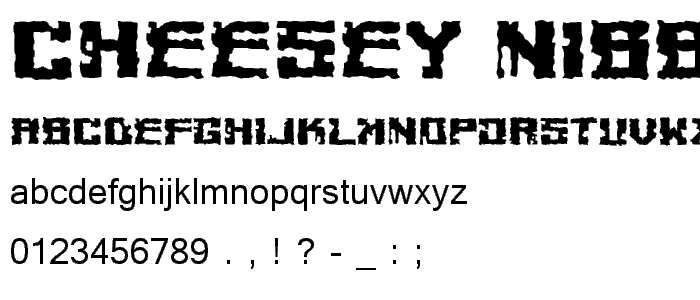 Cheesey Nibble font